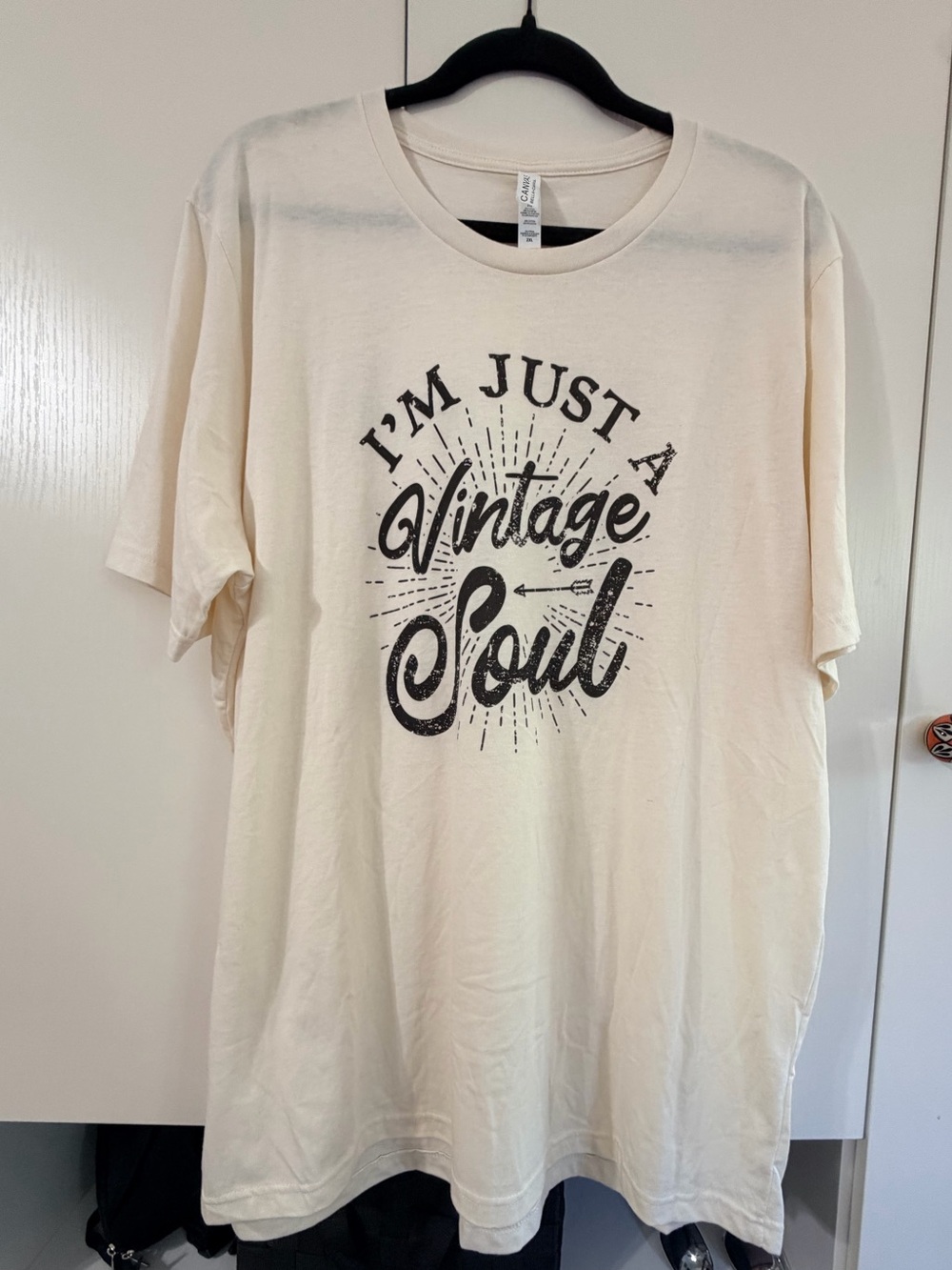 Vintage Soul Graphic Tee Bella Canvas Cream Beige 2XL